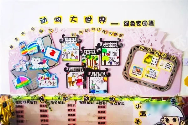 幼儿园主题墙布置图片：动物大世界