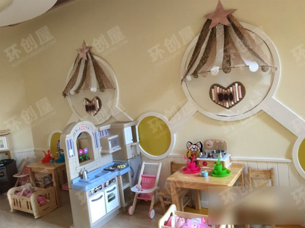幼儿园整体环创粉色系主题环境图片