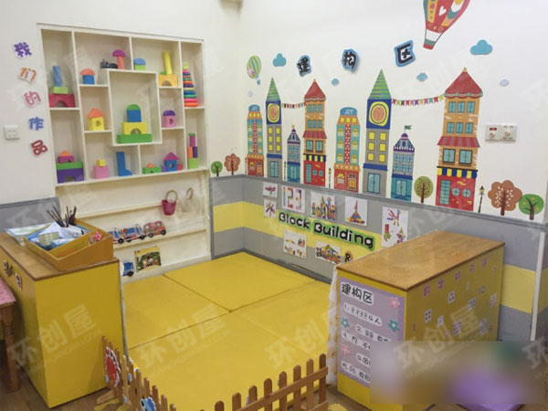 小班建构区墙面布置图片