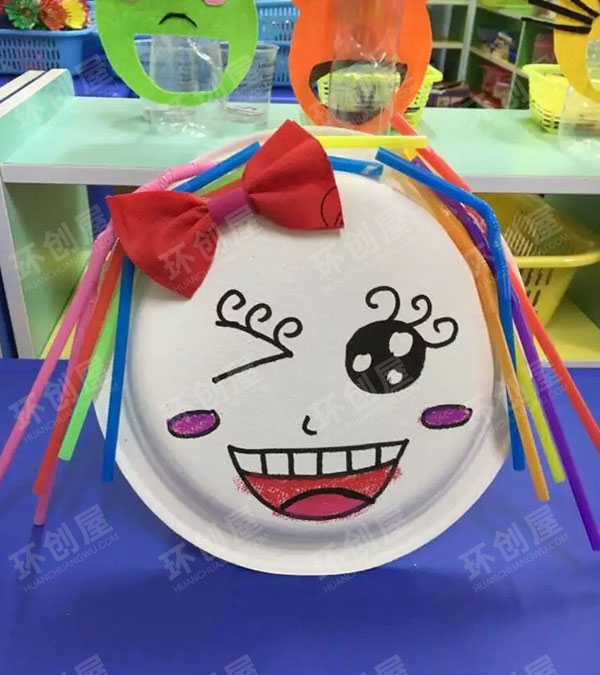手工纸盘发型师图片