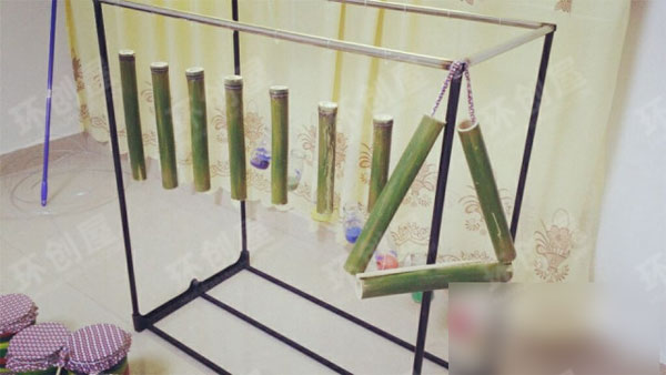 幼儿园表演区自制乐器图片