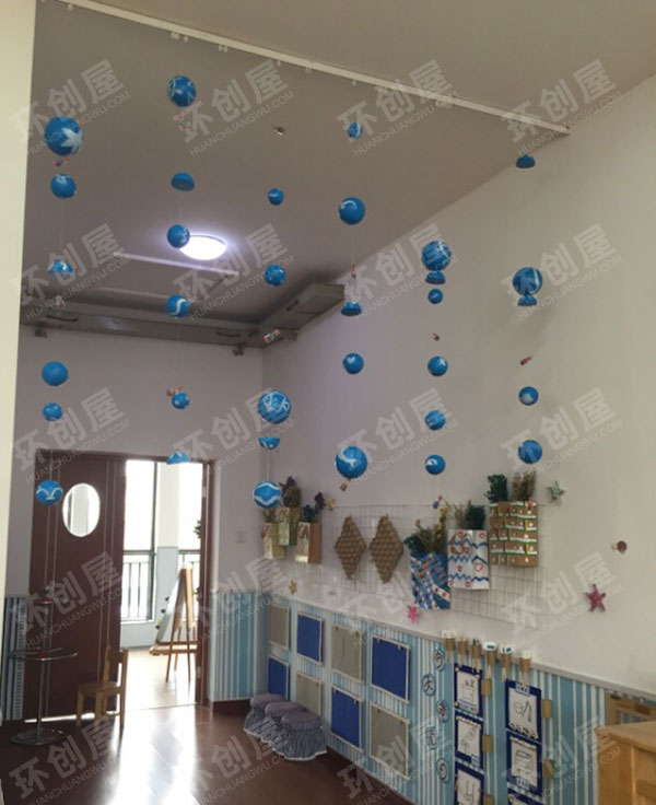 幼儿园蓝色海洋风海军风环创图片