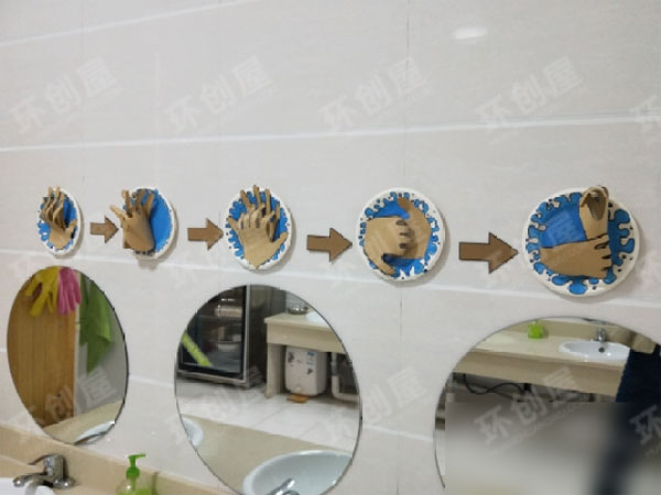 幼儿园卫生间洗手五步法图片