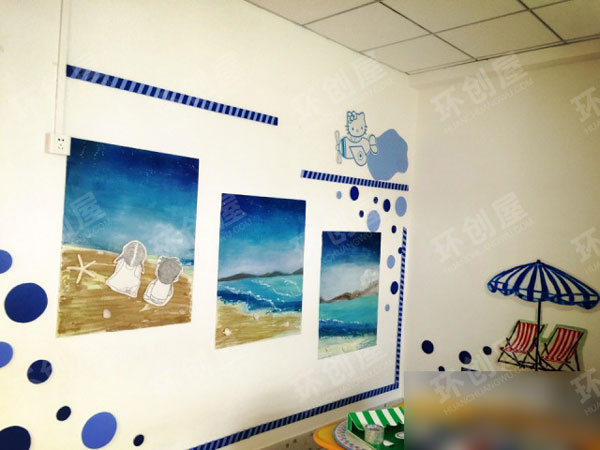 幼儿园蓝色海洋主题环创地中海
