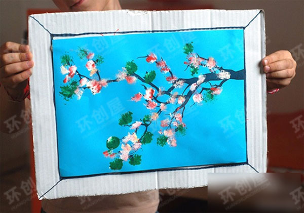 小班棉花球的创作画图片
