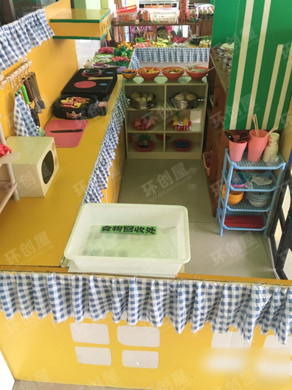 幼儿园角色区厨房美食屋布置图片