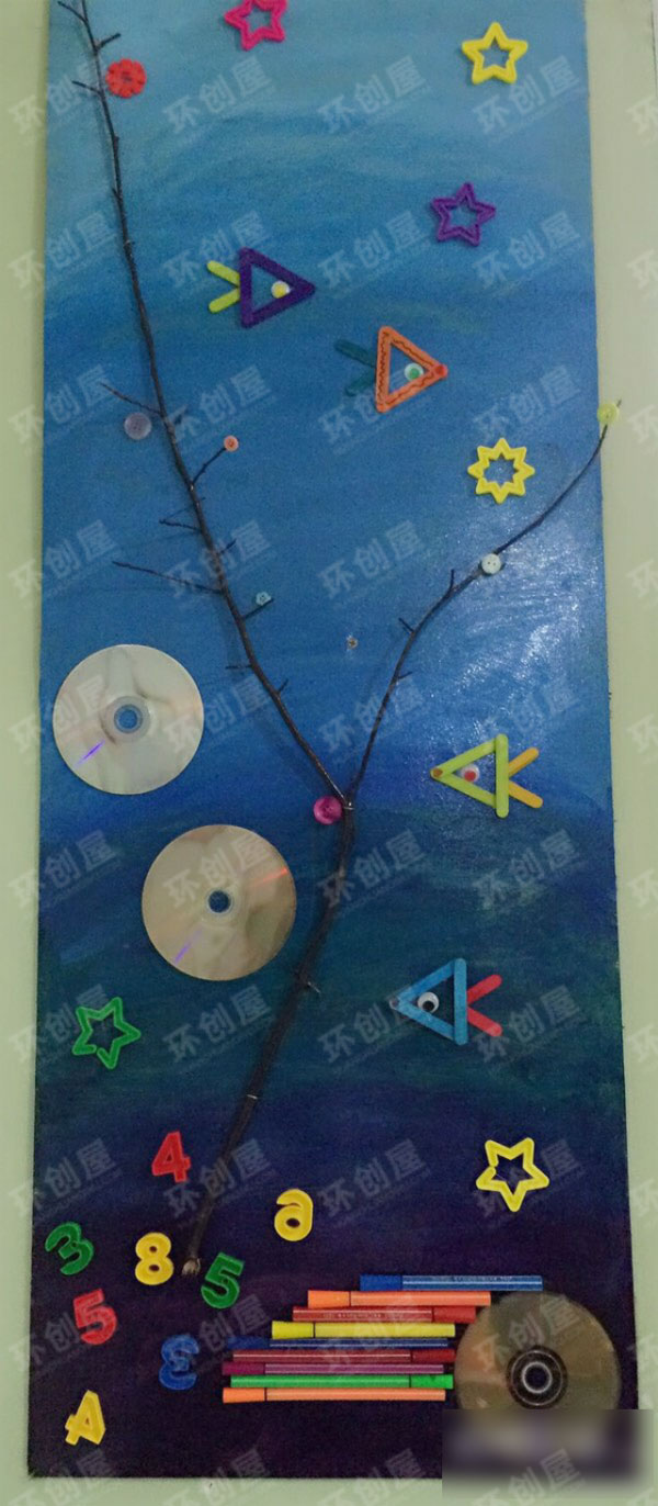 幼儿园墙面布置立体画图片