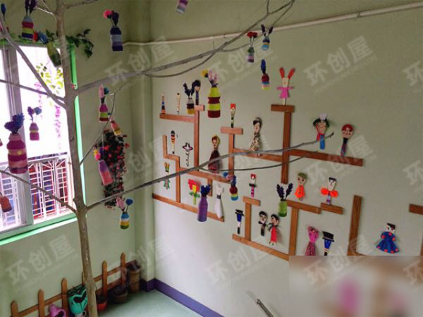幼儿园墙面布置立体画图片