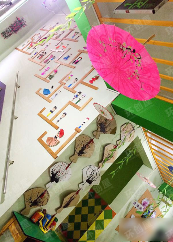 幼儿园墙面布置立体画图片