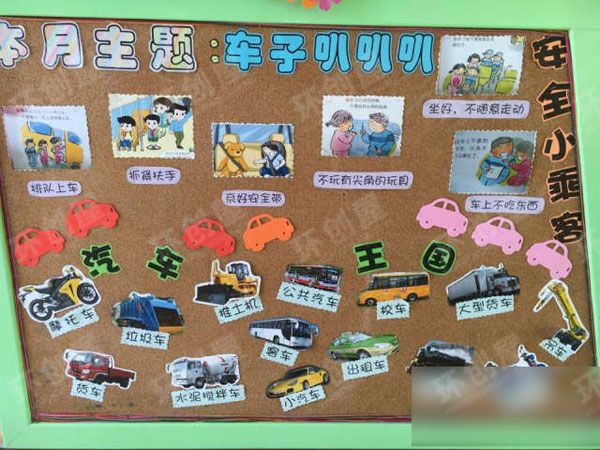 幼儿园汽车交通安全主题墙图片