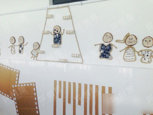 幼儿园利用生态环保材料装饰走廊大环境图片