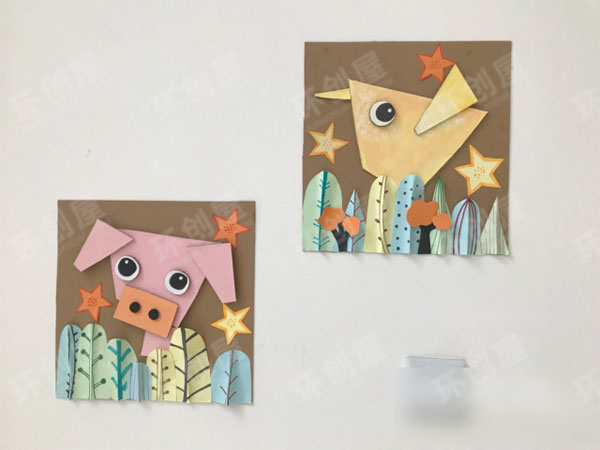 幼儿园墙面装饰图片立体动物图片
