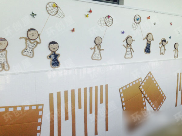 幼儿园利用生态环保材料装饰走廊大环境图片
