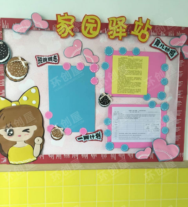 幼儿园环创家园栏图片