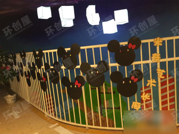幼儿园家园联系栏可爱米奇主题环境图片
