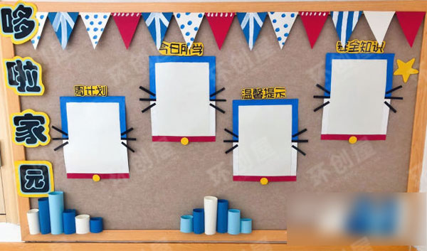 小班新学期环创叮当猫主题图片