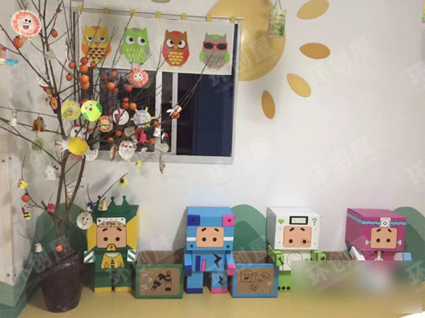 幼儿园作品展示机器人总动员图片
