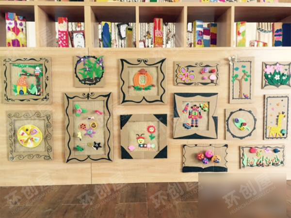 幼儿园画框装饰手工作品展示图片