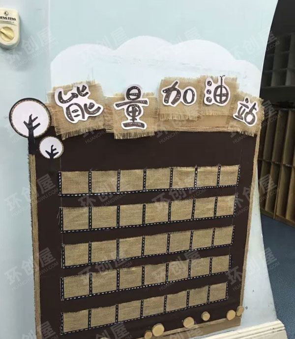 幼儿园大班原木色环创图片