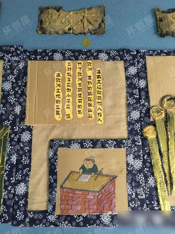 中国四大发明幼儿园环创图片