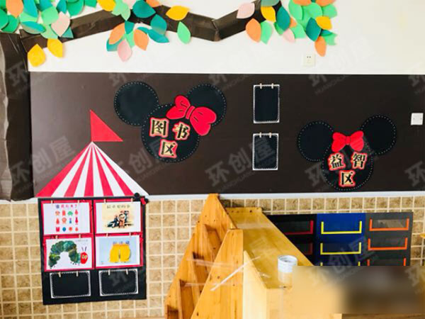 幼儿园生活环创米奇主题墙图片