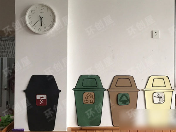 幼儿园环创墙面图片餐后气象食物