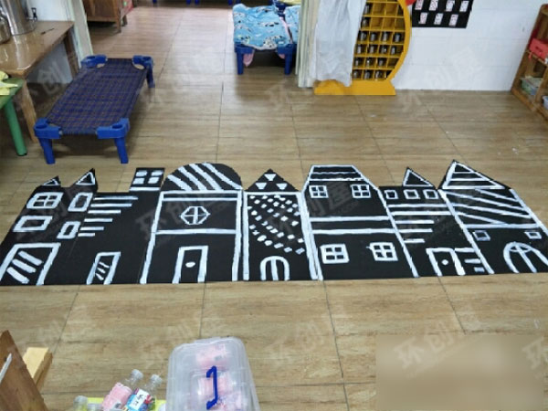 幼儿园建构区墙壁图片