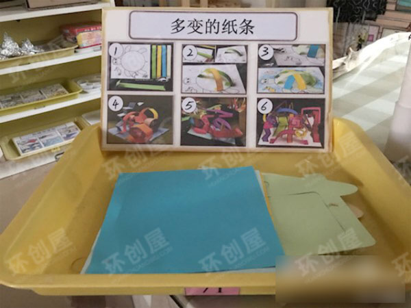 幼儿园美工区区域自学材料图片
