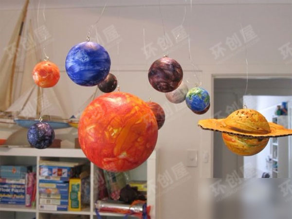 幼儿园科学宇宙太阳系吊饰图片