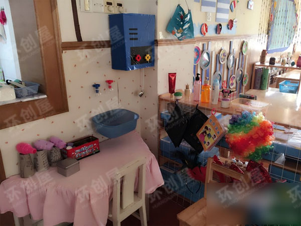 中班角色区美容美发店布置图片