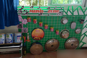 表演区音乐背景墙布置图片2张