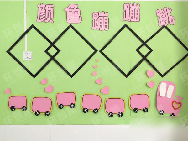 幼儿园绿色主题墙版块图片