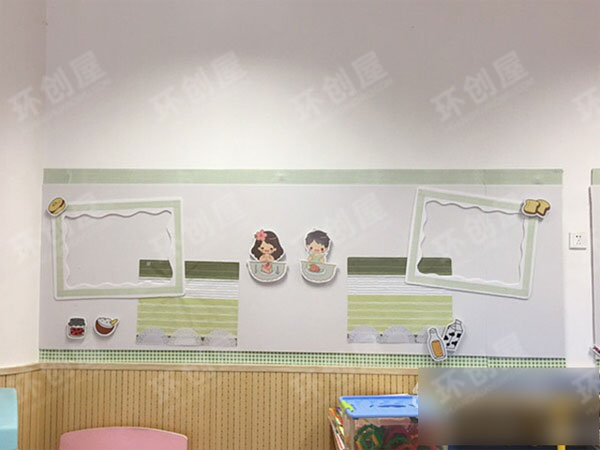 幼儿园绿色小清新主题墙图片