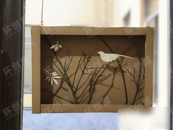 幼儿园墙饰纸盒画作品