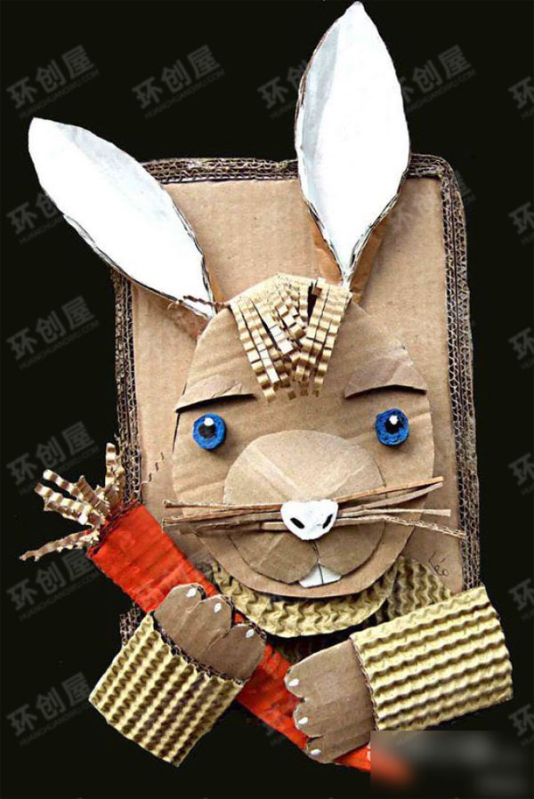 幼儿园纸箱瓦楞纸创意手工作品