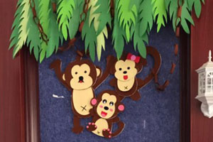 幼儿园环创森林风主题墙图片2张