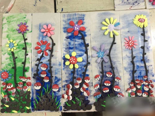 幼儿园手工黏土立体装饰画