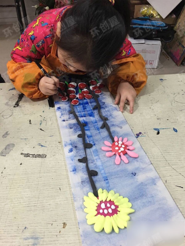 幼儿园手工黏土立体装饰画