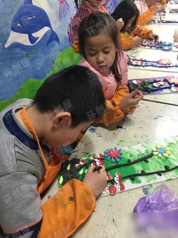 幼儿园手工黏土立体装饰画