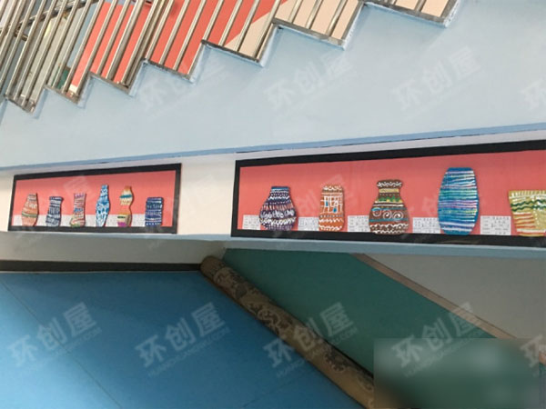 幼儿园环创作品展示彩绘线条画
