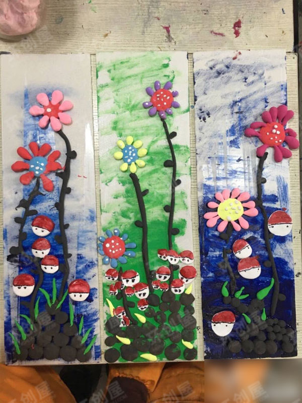 幼儿园手工黏土立体装饰画