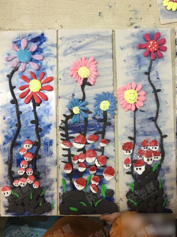 幼儿园手工黏土立体装饰画