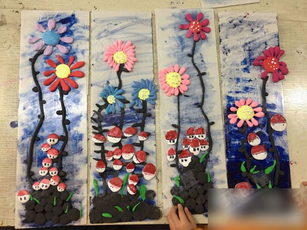幼儿园手工黏土立体装饰画