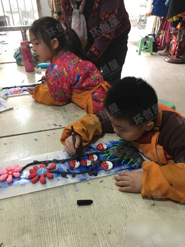 幼儿园手工黏土立体装饰画