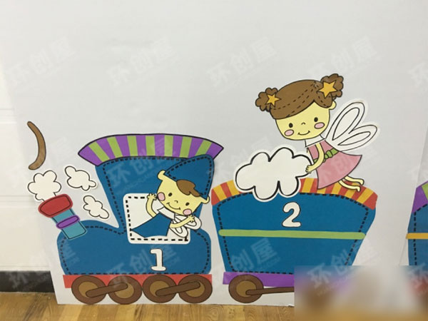 幼儿园火车标牌设计图片