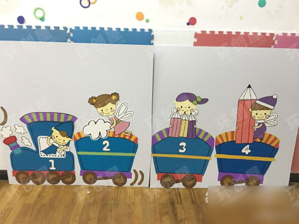 幼儿园火车标牌设计图片