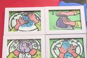 幼儿园小班盥洗室洗手步骤图片6张