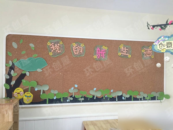 幼儿园绿色清新风环创图片