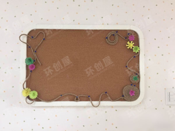 幼儿园纸板麻绳环创图片