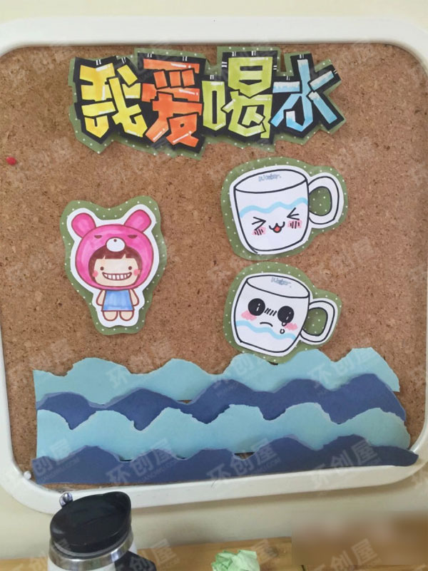 幼儿园绿色清新风环创图片